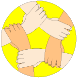 drawing of helping hands