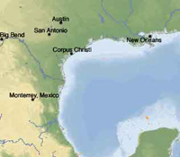 Map of the Gulf Coast