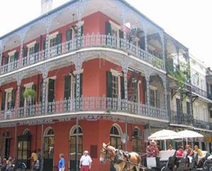 One of the many historic buildings in the French Quarter