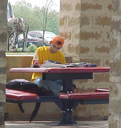 Picture of student studying