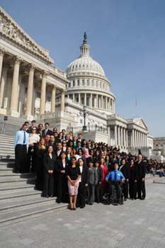 Tier I students tour Washington, D.C., in May 2008, where they met with policymakers of our country. Photo by Rodell Asher