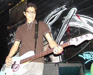 Bassist and Psychology Major Juan Luna performing at the White Rabbit Photo by Carlos Camargo