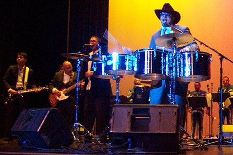 Photo of Tito Puente Jr. at Palo Alto College's Scholarship Gala: Photo by Mark Gonzales