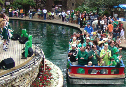 Photo of river boat on the San Antonio River